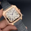2019 Luxe Heren Roestvrij Stalen Horloge 2813 Automatisch Uurwerk Mechanisch Rose Gouden Kast Grijze Lederen Band Heren Sport Watches221o