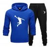 メンズトラックスーツ2021 Nieuwe MannenカジュアルスポーツPak Mannen Trui Hooded Jas + Broek Merk Sportkleding Outdoor Joging Hoodie Mannen T230921