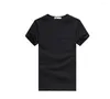 Men's T Shirts Slim Dark Green Blue Gray Black White Fit Short Sleeve Men T-shirt 6 Size S-XXXL