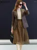 Tajiyane – veste en cuir véritable pour femme, manteau de costume Chic mi-long, à la mode, en peau de mouton véritable, 2023