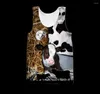 Débardeurs pour hommes Farm Animal Love Cow 3D Imprimer Homme / Femme Casual Mode Campagne Gilet Enfants Beach Top Été Surdimensionné Gym Vêtements Hommes