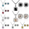 Conjunto de colar feminino banhado a ouro 18k, luxo e designer, joias com diamantes, brincos, festa de casamento, fashion2590