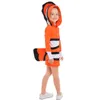 Tema traje deluxe laranja palhaço trajes para adultos crianças halloween cosplay filme animado findinglittle bebê