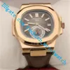 Men Watch Wristwatch Promotion 40 5mm 5980R-001 Automatic Black Brown Leather Strap Luxury Watch 3331