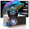 Projectors Xidu Projector 4K Android 9.0 Native Full HD 1080p 15000 Lumens Bluetooth 5.1 Keystone 5G WiFi Daylight Outdoor Home Theatre L230923