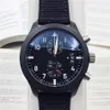 2019 Toppkvalitet Luxury Wristwatch Big Pilot Midnight Blue Dial Automatic Men's Watch 44mm Mens Watch Watches 201n