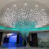 Avizeler su damlası kristal led lüks ağaç şubesi tavan avize asılı hafif oturma odası dekorasyon yağmur kolye lambası