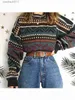 Pulls pour femmes Pulls Vintage Femmes Surdimensionné Épaissir Tricots BF Unisexe Couples Pulls D'hiver Femme Pull En Laine Rayé Tops L230921