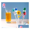 Drinking Straws Creative Sile St Tips Er Reusable Dust Cap Splash Proof Plugs Lids Anti-Dust Tip For 7-8 Mm Sts Sn2307 Drop Delivery Dhhyu