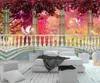 Wallpapers 3d Wallpaper Stereoscopic Balcony Views Autumn Forest Landscape Wall Mural