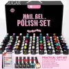 Nail Art Kits Ur Sugar 60 Cores Gel Polonês Kit UV LED Vernish Enviar 6pcs Base Funcional Top Todo Conjunto Aprendiz 230921