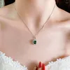 Chains High-Quality Ruby Pendant Necklace Exquisite Pigeon Blood Clavicle Chain For Girlfriend To Send Gifts