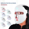 New Wireless Rechargeable 7 Color LED Treatment Skin Tightening Facial Massager Skin Care LED Mask Women Beauty Mask Skin Rejuvenation Whitening Anti Acne Aging