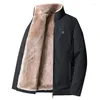 Erkek Ceketler Marka Erkekler 2023 Kış Rüzgar Geçirmez Sıcak Kalın Polar Ceket Moda Sıradan Palto Erkekler Sonbahar dış giyim dış mekan klasik