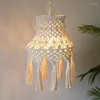 Lampes suspendues Macramé Abat-jour Boho Suspendu Couverture de Lumière Lustre Pour Chambre Salon Pépinière Dortoir Décor À La Maison