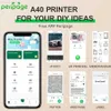 Printers Peripage A40 Mini draagbare A4 thermische printer Mobiel document Draadloos Bluetooth Papier Foto Inktloze printer voor kantoor School L230921