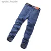 Jeans pour hommes Mode Style européen américain Stretch hommes Jeans luxe hommes Denim pantalon mince droit bleu profond Gentleman taille 28-38 pantalons L230921