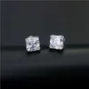 Zuanfa olika storlekar VVS Sterling Silver 925 Asscher Cut Stud Moissanite örhängen med certifikat