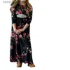 Family Matching Outfits Plus Size 2023 New Floral Print Family Matching Dress Women Girls Holiday Wear Mommy and Me Clothes Maxi Dresses Long Vestidos T230921