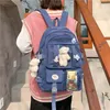 Школьные сумки, японский рюкзак для девочек-подростков с несколькими карманами, Kawaii, женский Harajuku, милый Mochila 230921