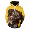 Men's Hoodies 2023 Fashion Animal Dog 3D Printing Hoodie And Women's Casual Cute Pet Design Hooded Coat Fun Sweatshirt Jacket Stree