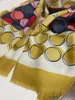 Femmes longue écharpe châle foulards soie cachemire matériel imprimer lettres point motif taille 180 CM -65 CM