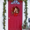 Decorazioni natalizie Ghirlanda natalizia con lanterna Ghirlanda per porta d'ingresso con grande fiocco Ornamento stagionale Decorazione natalizia per parete della porta d'ingresso HKD230921