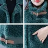 Gilets pour femmes gilet en velours d'agneau vêtements d'extérieur femmes vestes 2023 automne hiver veste à glissière épais mode gilet femme manteau