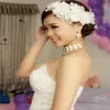 真珠付き母韓国の結婚式の宝石手作りのレースヘッドドレスヘッドフラワーヘアアクセサリーブライダルヘッドドレスWhole278r