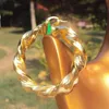 Women Hoop & Huggie 45mm Big Chunky Thick Solid Fine Gold Metal Chains Large Fashion Earrings Hook Rock230x