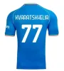 23 24 Maglia Napoli Soccer Jerseys Naples Osimhen Kvaratskhelia Anguissa Maradona SSC Halloween Third 2023 2024 Kids Kit Fans Playerフットボールシャツ