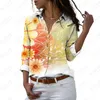 Women's Blouses Fashion Printed Shirt Casual Work Wear Temperament Top Tops Woman