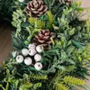 Juldekorationer Julkrans Artificial Plant Rustic Fall Wreath för ytterdörr Garland för Thanksgiving Hanger Decor HKD230921