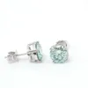 Orecchino in pietra blu Moissanite Vvs con argento sterling S925 a prezzo economico all'ingrosso