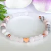 MG1525 Strand 6 mm Matte Rozenkwarts Roze Zebra Jasper Edelsteen Armband Helende Kristallen Mala voor vruchtbaarheid en het openen van de Hea262v