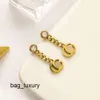 2023 New Letter Stud Earrings Gold Plated Diamond Dangle Earring Womens Love Classic Design Premium Accessories Jewelry