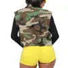 Women' Blends Casual Women Vest Jacket Coat Camouflage Streetwear Short Slim 2023 Summer Clothes For Outfit 230920