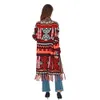 Kvinnors stickor Tees CGYY Fashion Red Color Spring Autumn Long Sleeve Sticked Boho Plaid Cardigan Women Open Front Sweaters With Fringe Tassel 230920