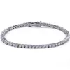 Braccialetti tennis uomo diamante cz Bracciale moda gioielli Designer 7 8 pollici AAA Cubic Zirconia San Valentino fidanzata Donna Uomo 244s