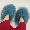 Slippers Fur Slippers Women Furry Slides Summer Fluffy Slippers House Shoes Woman Real Fur Slides Home Wholesale Women's Fur Slippers 230920