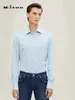 Mens Shirts Autumn kiton Cotton Blended Light Blue Long Sleeve Shirt