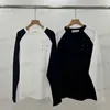 T-shirt da uomo Felpa oversize Margiela Magliette Nero Bianco Contrasto Raglan T-shirt manica lunga Girocollo Pullover Uomo Donna Magliette T230921