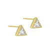 Stud Earrings Classic OOTD Accessories Triangle Light Luxury Jewelry 925 Sterling Silver Zircon Anniversary Gift For Women Y2K