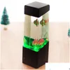 Veilleuses Méduses Tank Light Aquarium Style USB Lampe LED Sensorielle Autisme Lava Bureau Dropshi Drop Livraison Éclairage Intérieur Otruv