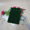 Bolsas de jóias 500 pçs/lote sacos de veludo multicolorido para presentes 5x7 7x9 9x12 cm jóias cordão natal casamento embalagem