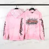 Herren Hoodies Sweatshirts Übergroße Winter Hellstar Dios Pink Print Hoodie Männer Frauen Hoody Sweatshirts Langarm Pullover T230921