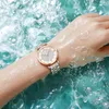 Wristwatches Panie Watch Fashion Koreańska wersja gipsophila kwarcowy Waterproof Waterproof zegar studencki z diamentami