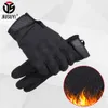 Cinq doigts gants hiver camouflage imperméable à l'eau plein doigt chaud écran tactile antidérapant chasse ski camping tactique gant de travail hommes 230921