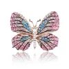 Pins broches borboleta broche designer mti cor strass cristal vintage moda mulheres roupas nupciais roupas gota entrega jóia dhecq