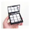 wholesale Packing Boxes Wholesale 9 Grids Empty Eye Shadow Box With Mirror Aluminum Black Palette Pans Makeup Tool Cosmetic Diy High Quality P Dhhdf